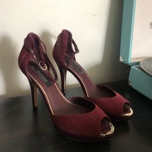 White House Black Market Burgundy Heels